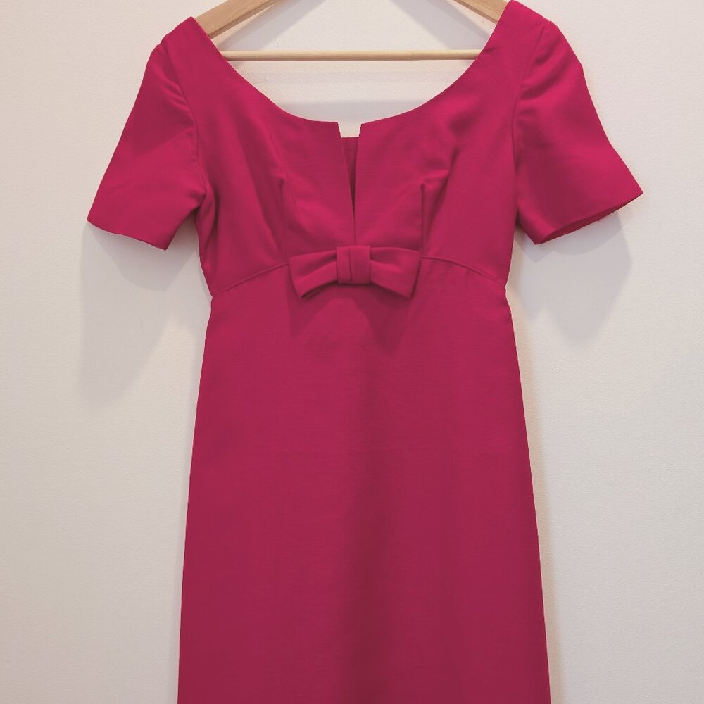Vintage 1950s Emma Domb Mad Men Style Dress in Raspberry